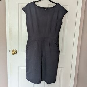 Quince Ultra-Stretch Ponte Cap Sleeve Dress